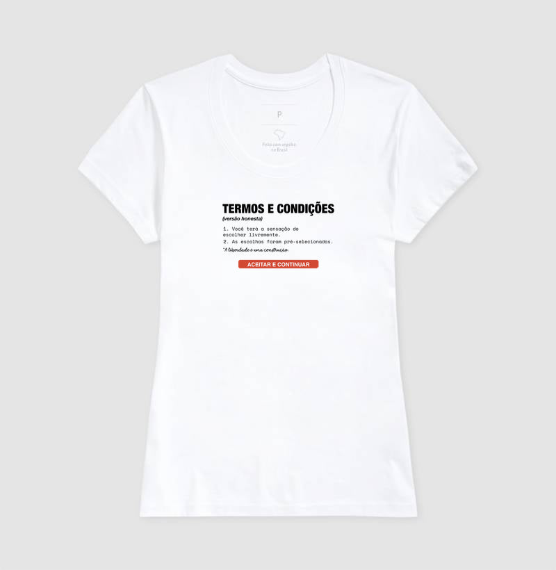 Camiseta Branca Feminina - Default Honesto