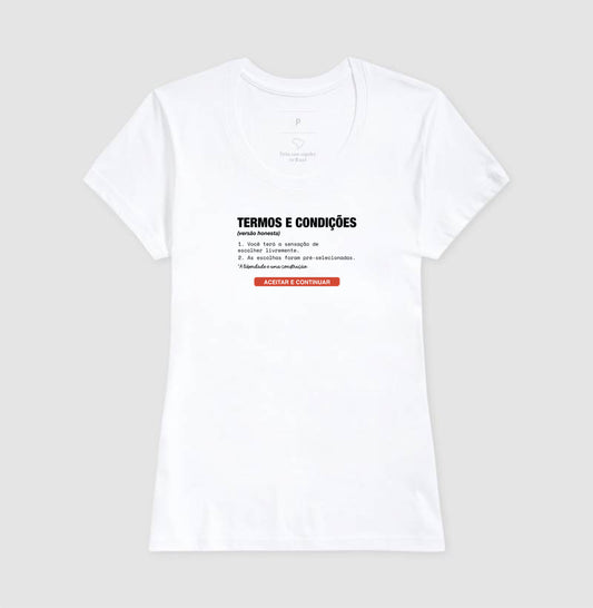 Camiseta Branca Feminina - Default Honesto