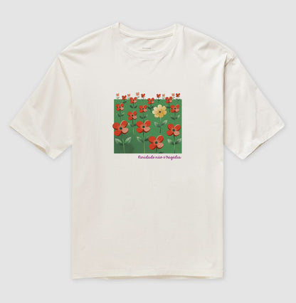 Camiseta Oversized Off-White Unissex - Padrão Sincopático