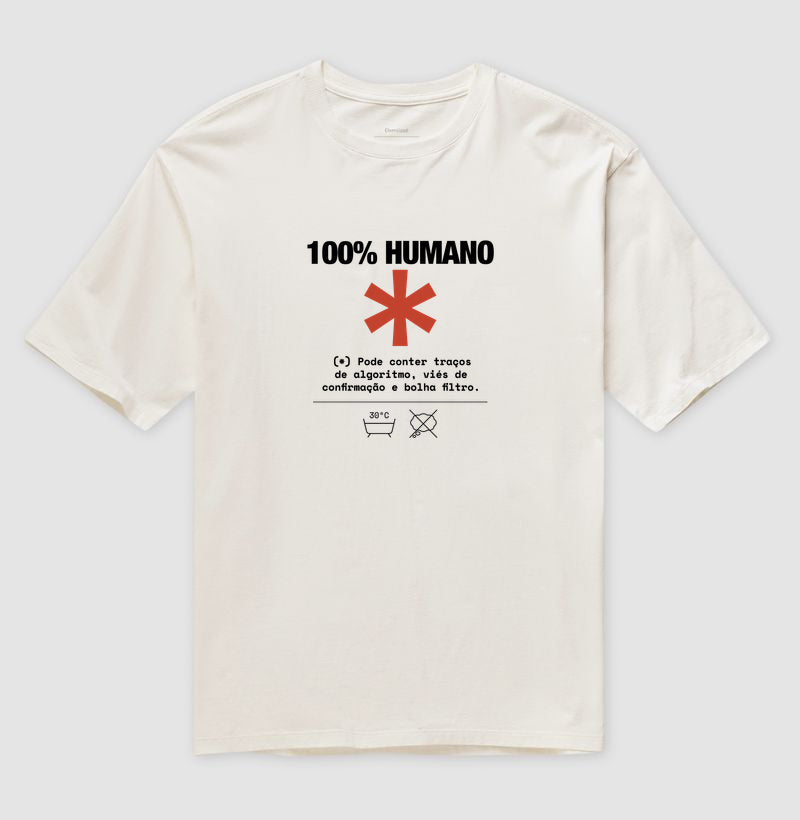 Camiseta Oversized Off-White Unissex - Decomposition Label | Exallaxe
