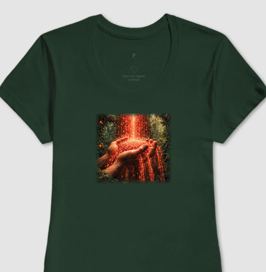 Camiseta Baby Look Verde - Memória Transviada | Exallaxe