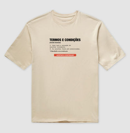 Camiseta Oversized Nude Unissex - Default Honesto | Exallaxe