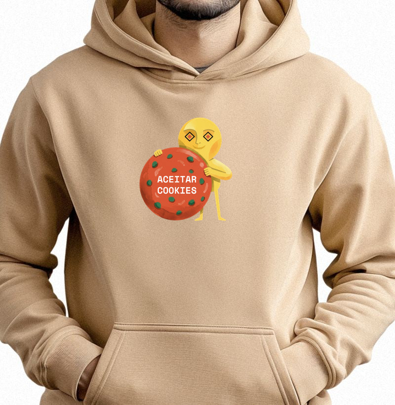 Moletom Hoodie Bege Unissex - Candy Click | Exallaxe