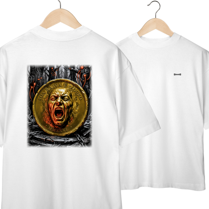 Camiseta Oversized Branca Unissex - Rot Cashflow