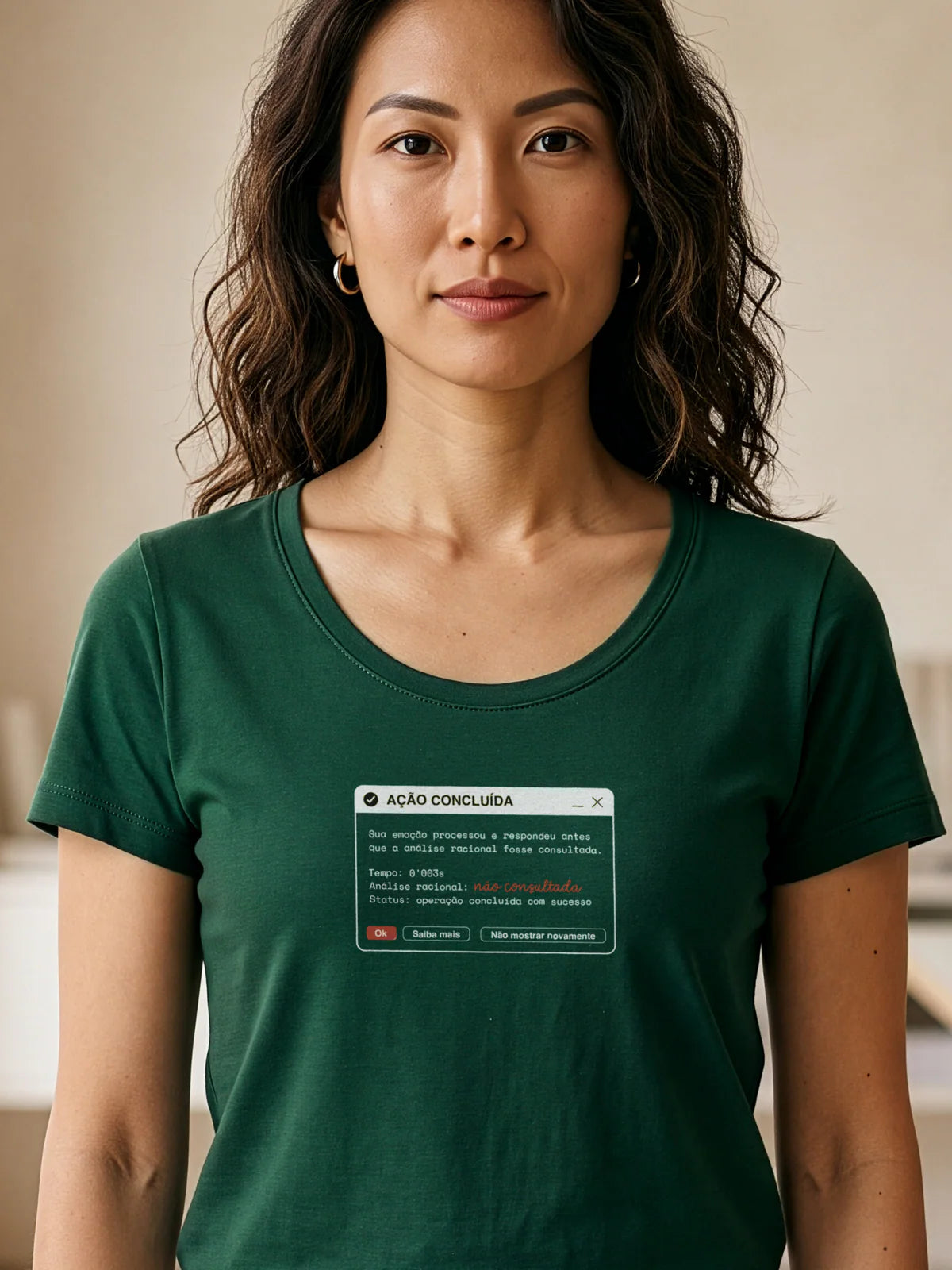 Camiseta Baby Look Verde - Indução Soberana | Exallaxe