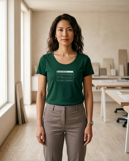 Camiseta Baby Look Verde - Indução Soberana | Exallaxe