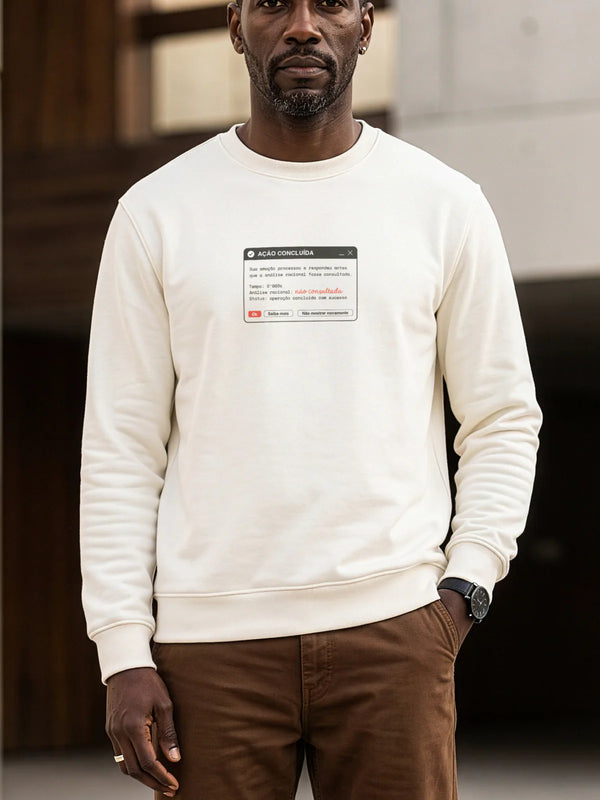 Suéter Moletom Off-White Unissex - Indução Soberana | Exallaxe