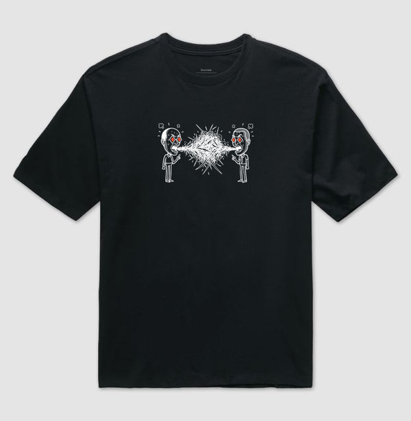 Camiseta Oversized Preta Unissex - Eloquência Muda | Exallaxe