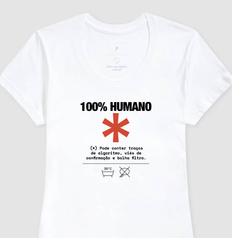 Camiseta Baby Look Branca - Decomposition Label | Exallaxe