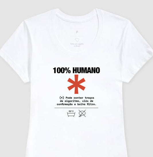 Camiseta Baby Look Branca - Decomposition Label | Exallaxe