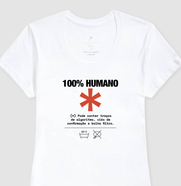 Camiseta Baby Look Branca - Decomposition Label | Exallaxe
