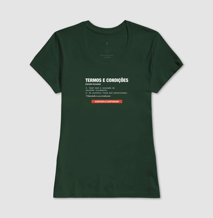 Camiseta Baby Look Verde - Default Honesto | Exallaxe