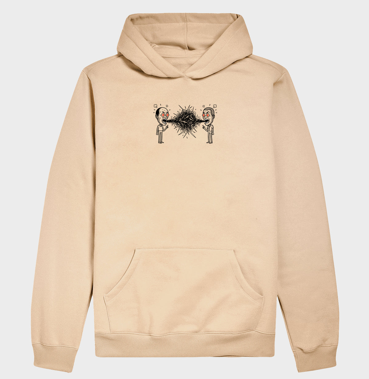 Moletom Hoodie Bege Unissex - Eloquência Muda | Exallaxe