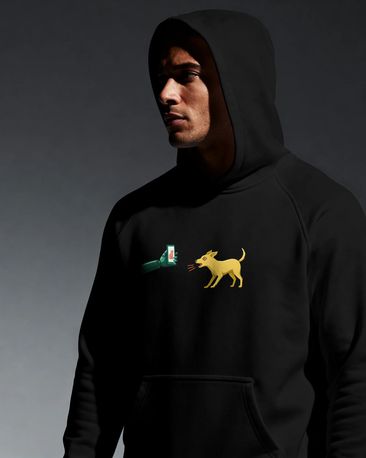 Moletom Hoodie Preto Unissex - Pixel Instinto | Exallaxe