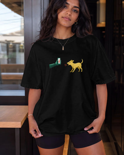 Camiseta Oversized Preta Unissex - Pixel Instinto | Exallaxe