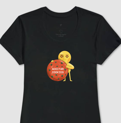 Camiseta Preta Feminina - Candy Click