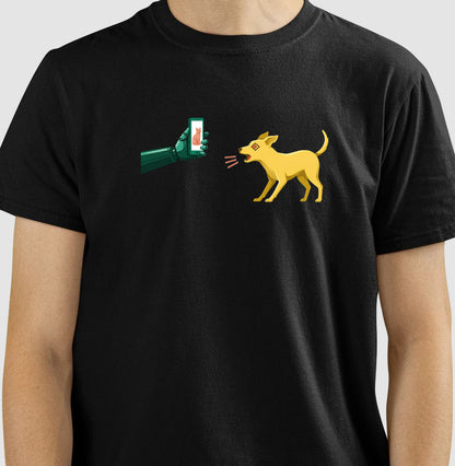 Camiseta Preta Unissex - Pixel Instinto | Exallaxe
