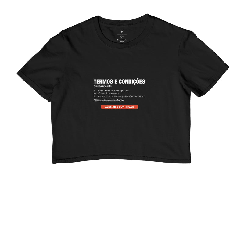 Cropped Preto - Default Honesto | Exallaxe