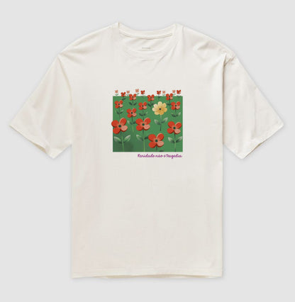 Camiseta Oversized Off-White Unissex - Padrão Sincopático | Exallaxe