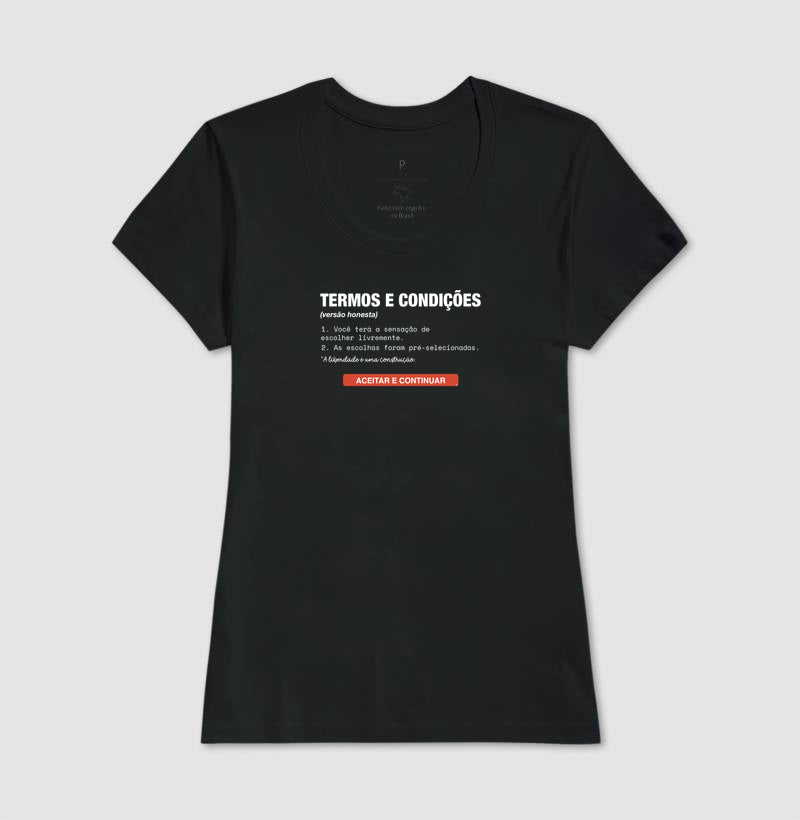 Camiseta Preta Feminina - Default Honesto