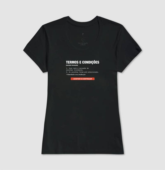 Camiseta Preta Feminina - Default Honesto