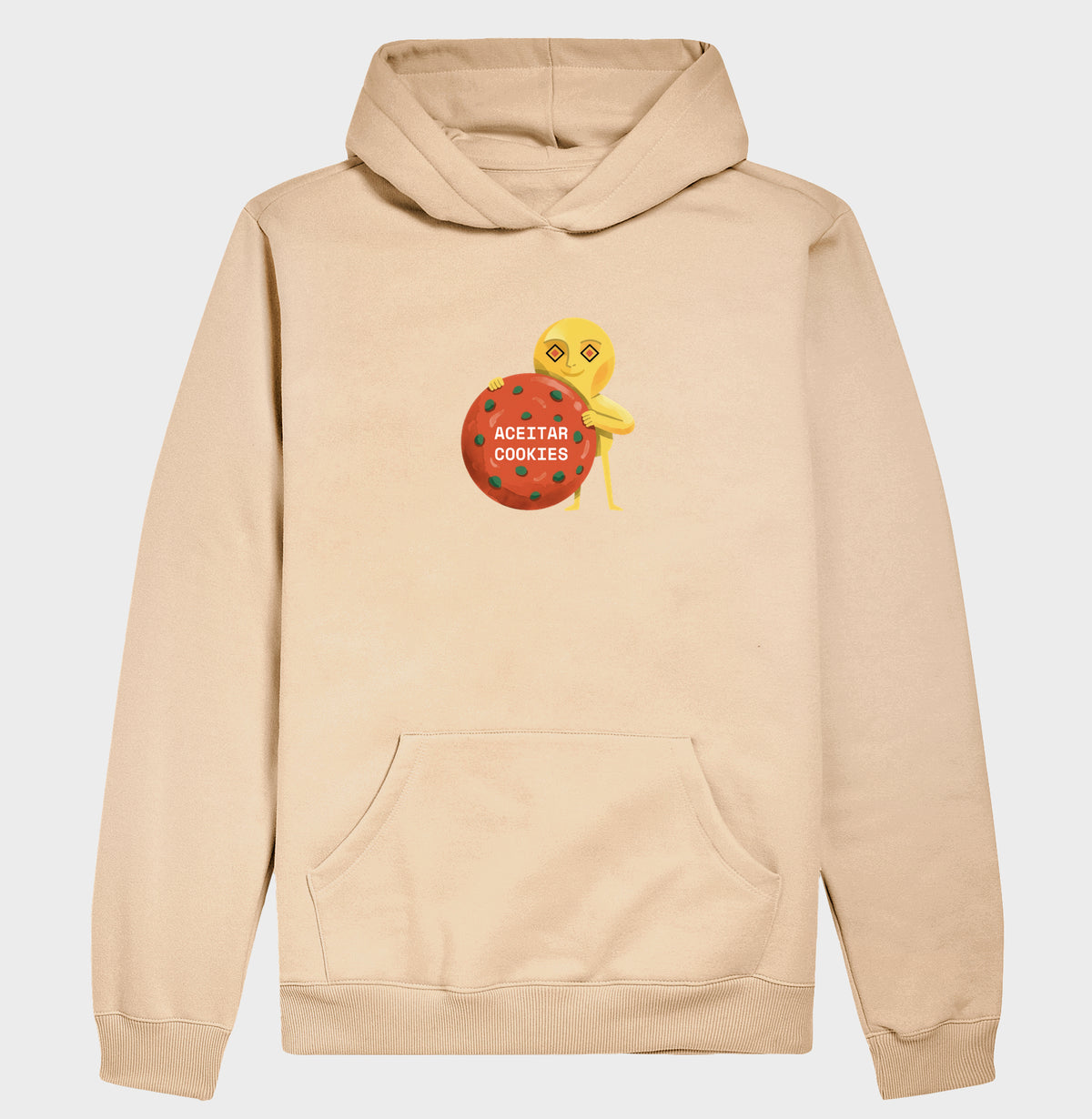Moletom Hoodie Bege Unissex - Candy Click | Exallaxe