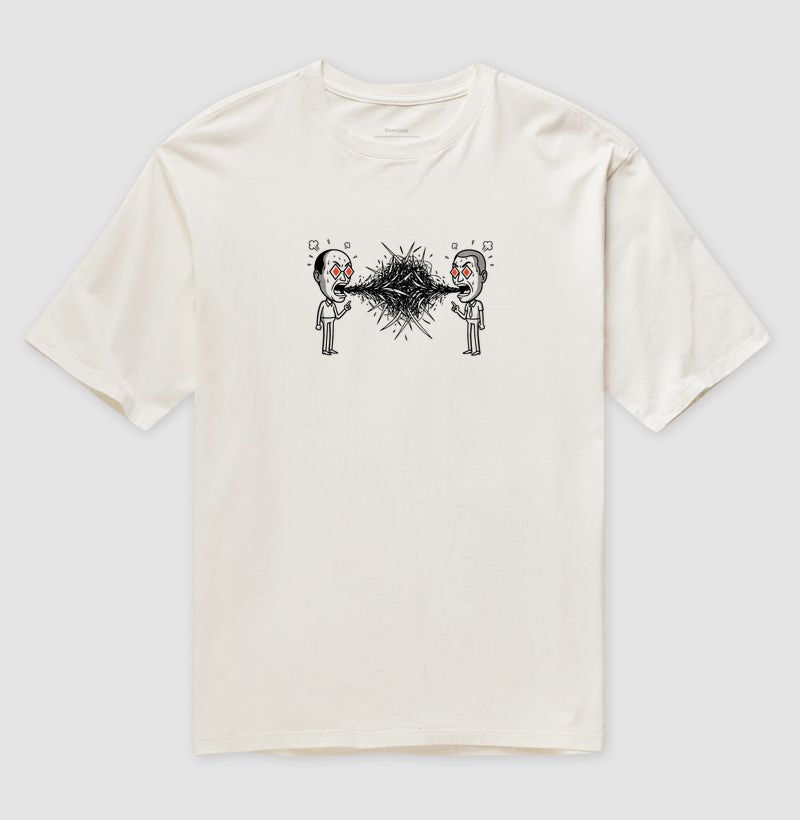 Camiseta Oversized Off-White Unissex - Eloquência Muda | Exallaxe