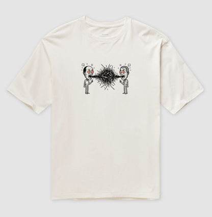 Camiseta Oversized Off-White Unissex - Eloquência Muda | Exallaxe