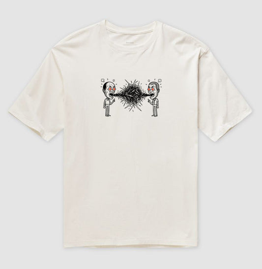 Camiseta Oversized Off-White Unissex - Eloquência Muda | Exallaxe
