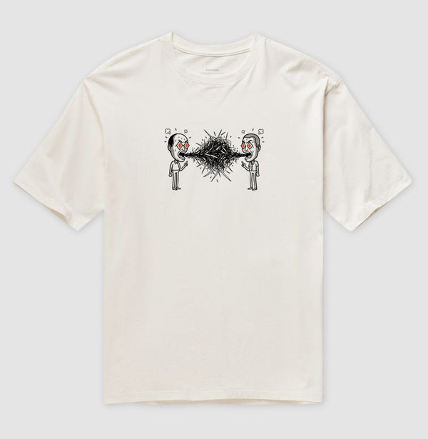Camiseta Oversized Off-White Unissex - Eloquência Muda | Exallaxe