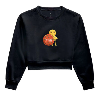 Moletom Cropped Preto - Candy Click | Exallaxe