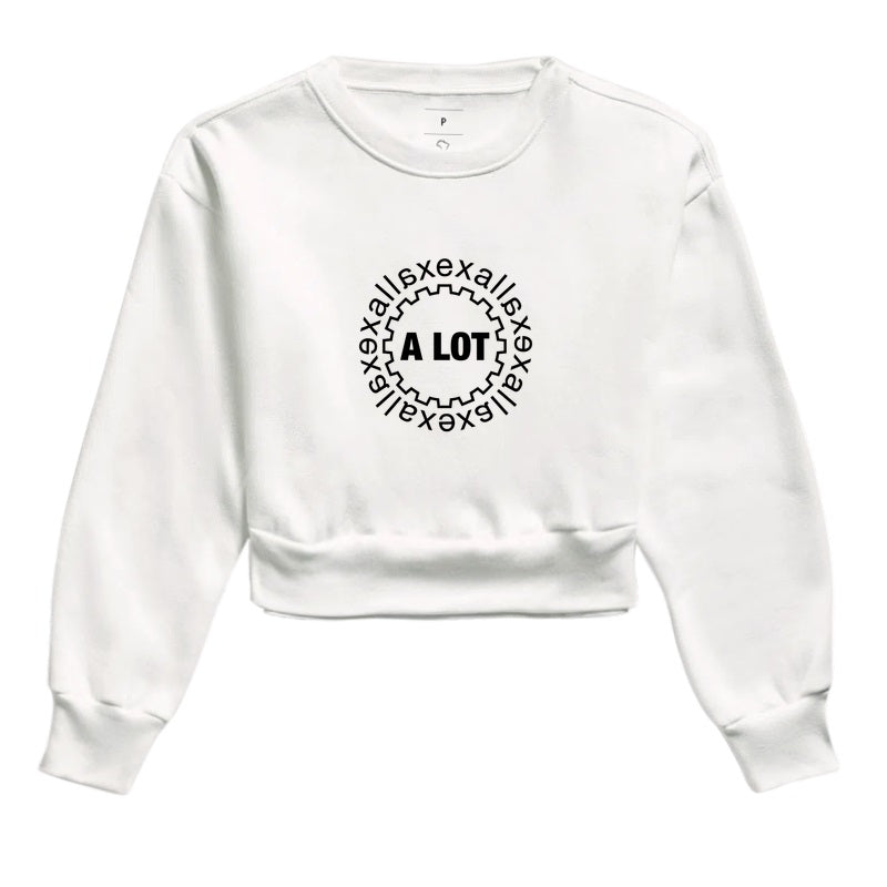 Moletom Cropped Branco - Escape In | Exallaxe