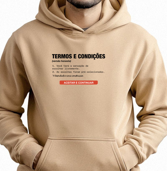 Moletom Hoodie Bege Unissex - Default Honesto