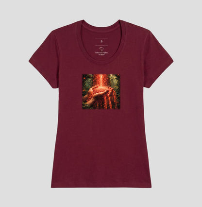 Camiseta Baby Look Bordeaux - Memória Transviada | Exallaxe