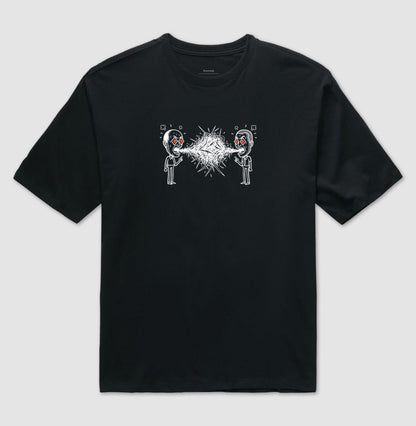 Camiseta Oversized Preta Unissex - Eloquência Muda | Exallaxe