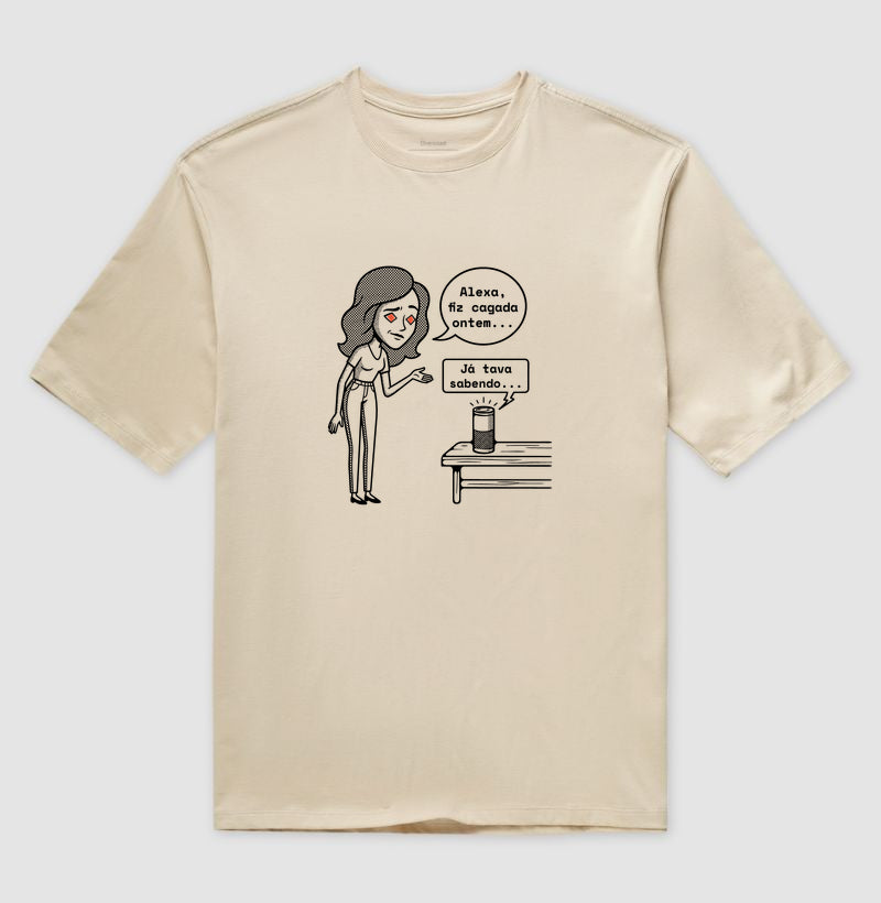 Camiseta Oversized Nude Unissex - Confissão Virtual