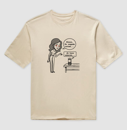 Camiseta Oversized Nude Unissex - Confissão Virtual