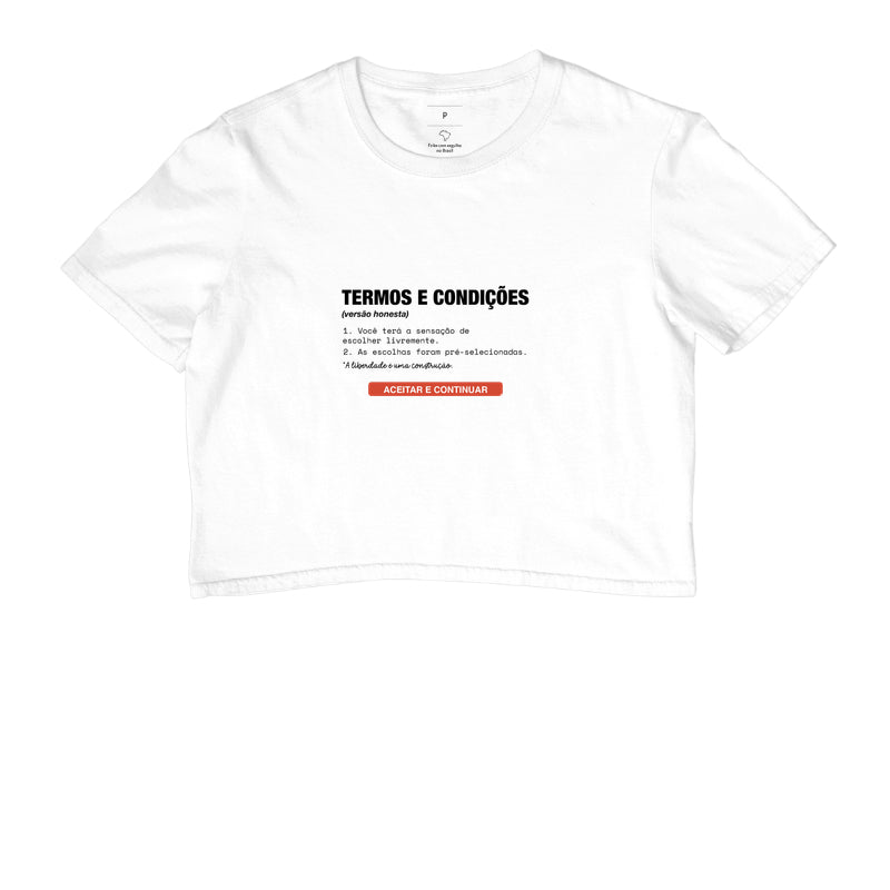 Cropped Branco - Default Honesto | Exallaxe