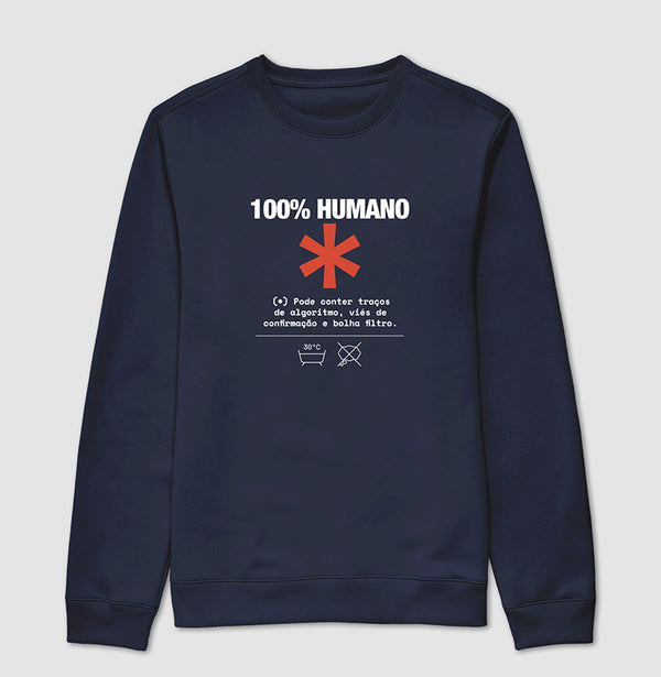Suéter Moletom Azul Marinho Unissex - Decomposition Label | Exallaxe