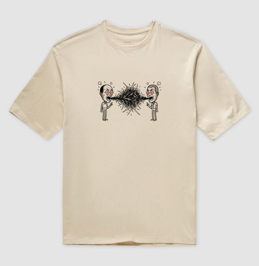 Camiseta Oversized Nude Unissex - Eloquência Muda