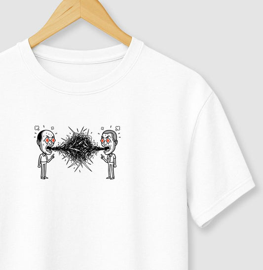 Camiseta Branca Unissex - Eloquência Muda