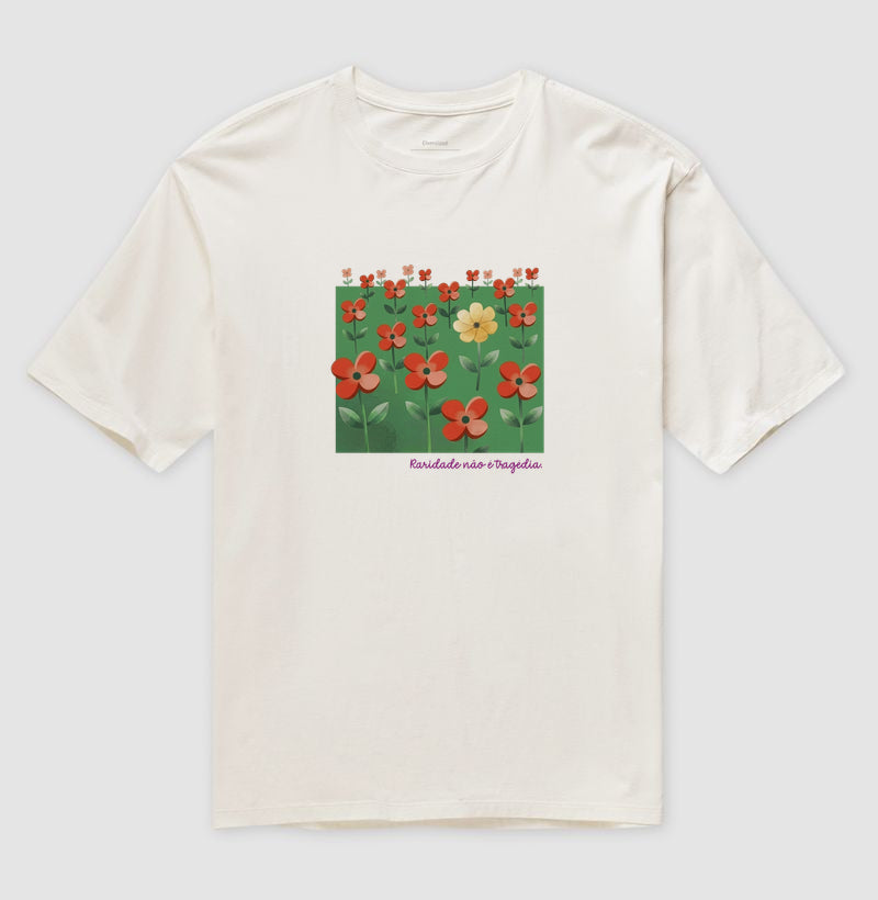 Camiseta Oversized Off-White Unissex - Padrão Sincopático | Exallaxe