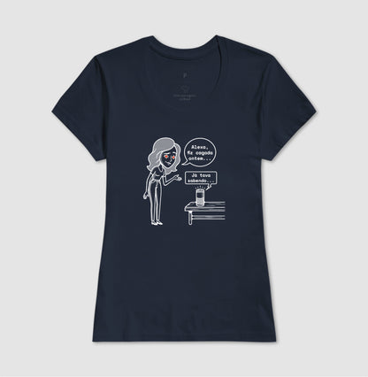 Camiseta Baby Look Azul - Confissão Virtual | Exallaxe