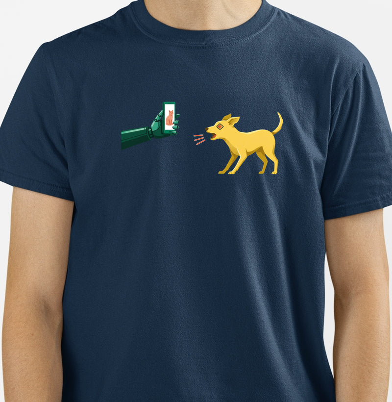 Camiseta Azul Unissex - Pixel Instinto | Exallaxe
